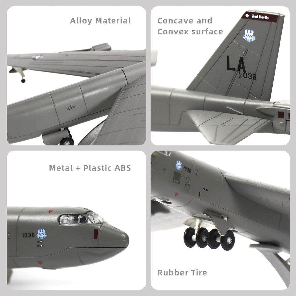 NUOTIE 1/200 B-52 Stratofortress US Air Force Diecast w/Display Strategic Bomber Model for Collectors