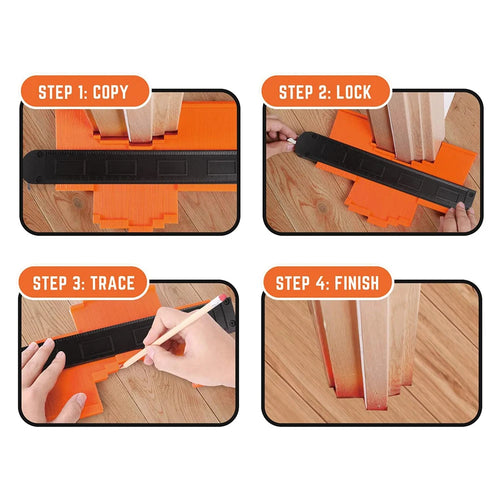 1-3Pcs Profile Contour Gauge Line Copier Ruler Irregular Shape Woodworking Tiling Plastic Measuring Ruler Cutting Template Tool