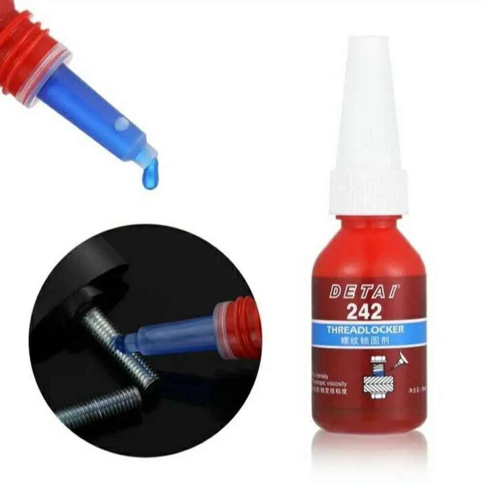 10/50ml Thread Locking Glue 243 Screw Glue Tightening Screws Prevent Loosening Rusting Caulking Temperature Resistance Anaerobic