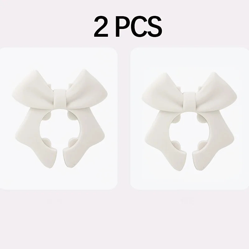 Bow Silicone Spatula Rack Multi-function Pot Clip Bowknot Anti Scalding Overflow Spatula Holder Spoon Rests Kitchen Gadgets
