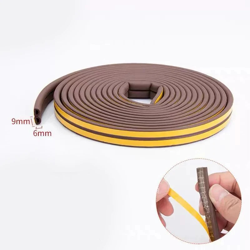 10m/20M/30M Weather Door Seal Diep Stripping Self-adhesive Draft Stopper Tape Window Weather Insulation Noise Rubber Sealing