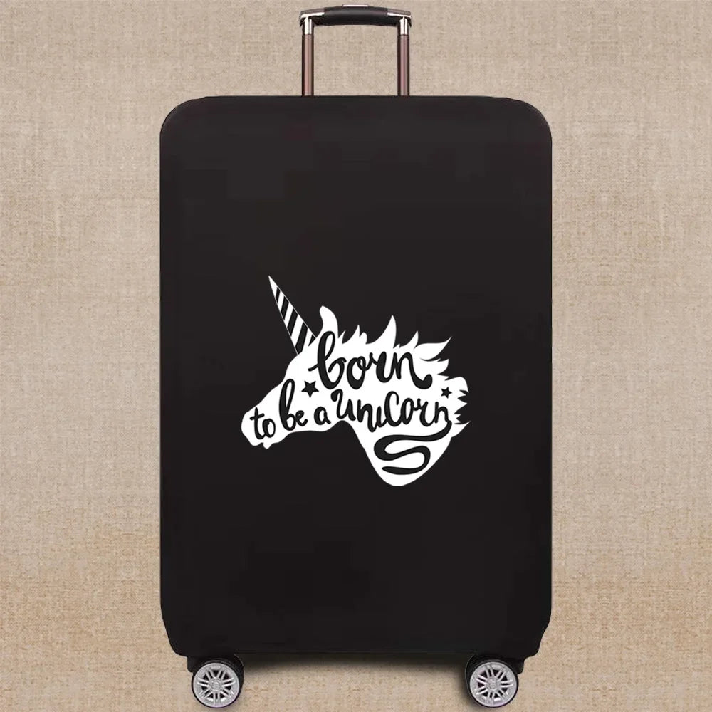 Travel Accessories Luggage Case Suitcase Dust Protective Cover 18-28 Inch Whitepicture Pattern Series Trolley Case Elastic Cover