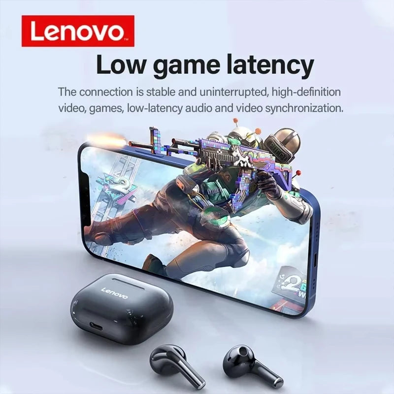 Original Lenovo LP40 Bluetooth Earphone 5.0 Immersive Sound HIFI TWS With Microphone Touch Control For Long Standby Time Motion