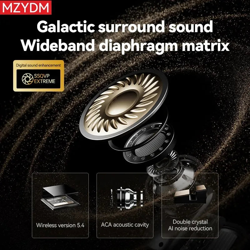 YX30 TWS Wireless Earbuds  LED Touch Control Bluetooth 5.4 In-Ear Sport Headphones ENC Noise Cancelling With Mic