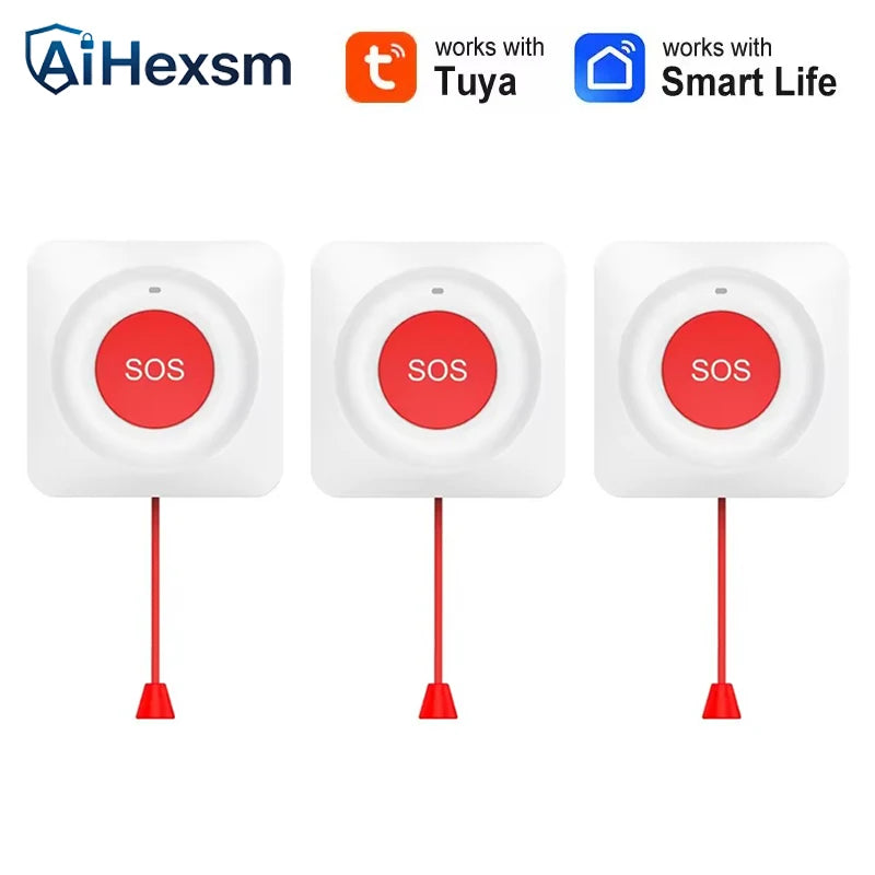 NEW Tuya WiFi Smart SOS Call Button Wireless Caregiver Pager Phone Alert Transmitter Emergency Call Button for Elderly Patient