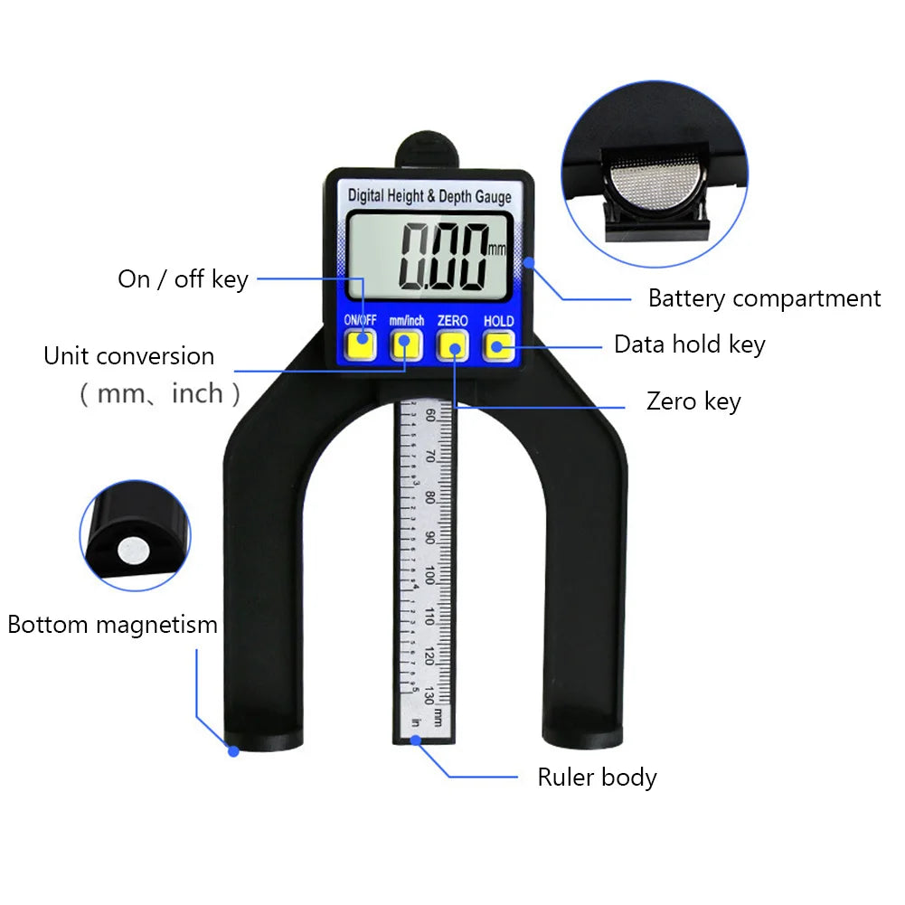Digital Caliper Measurement Calipers Plastic Electronic Gauge Instrument Depth Ruler Measuring Tools for Carpenter