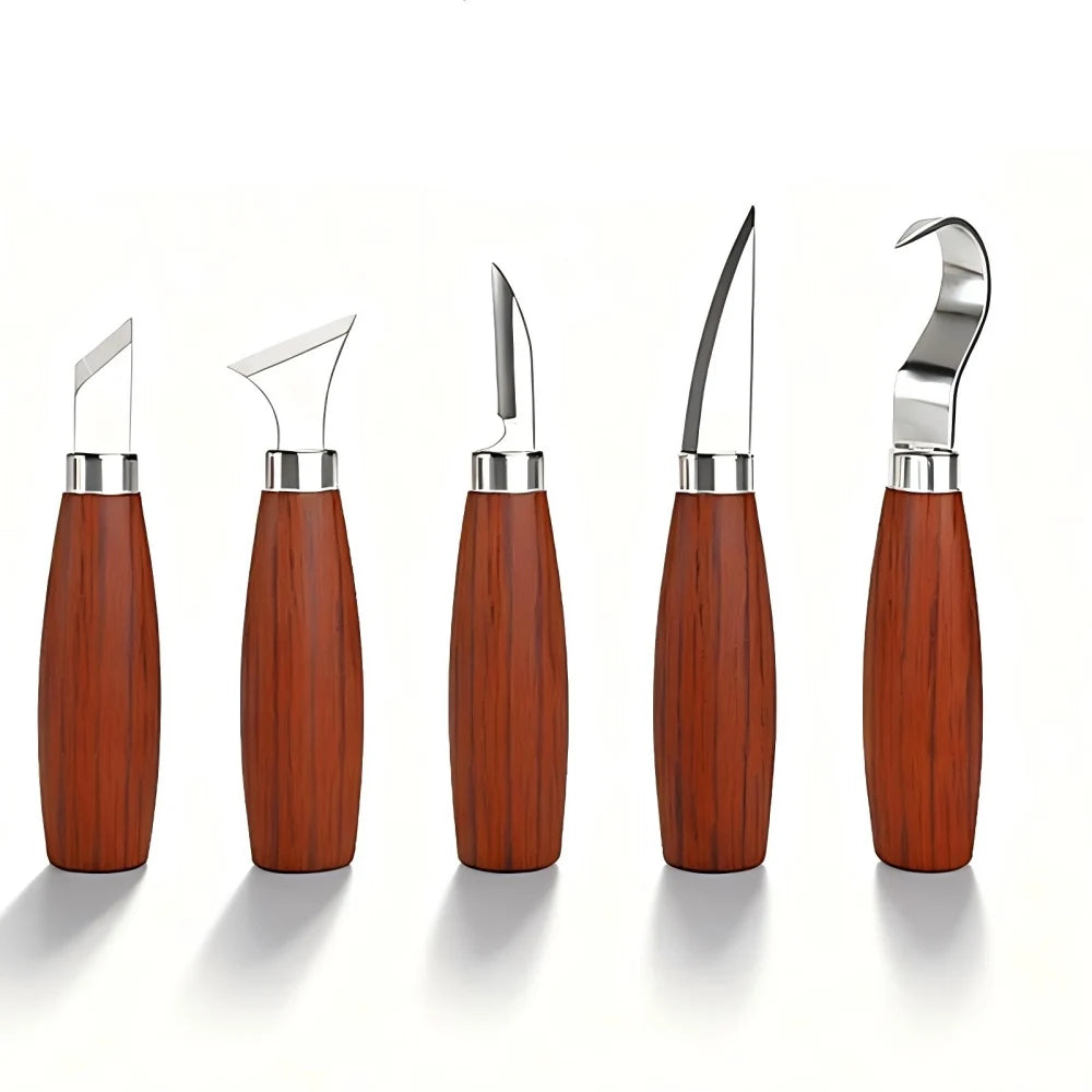 Hand Carving Knife Professional Whittling Tools Kit for Beginners Detail Woodworking Chisel DIY Pumpkin Carving Christmas Gift