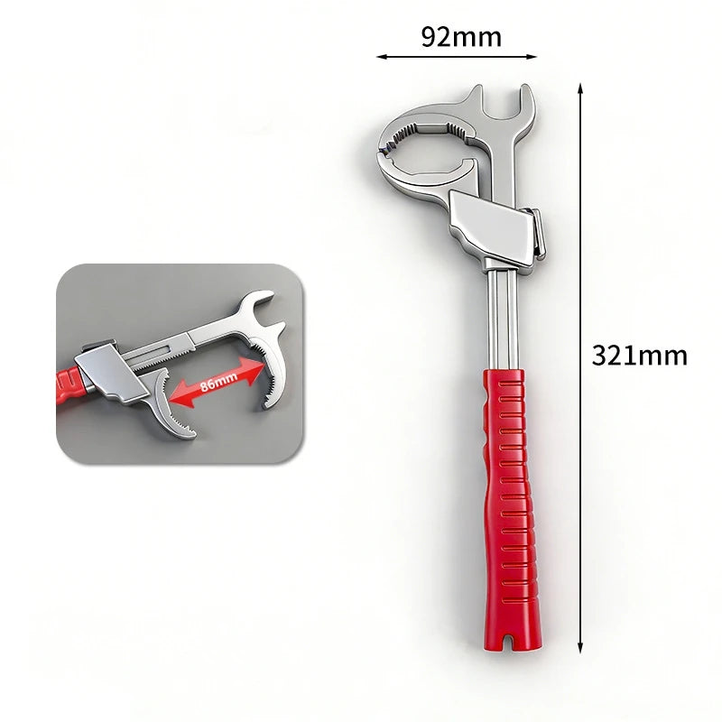 Multi-Function Sink Wrench – Universal Large Opening Faucet Tool for Bathroom and Household Pipe Installation