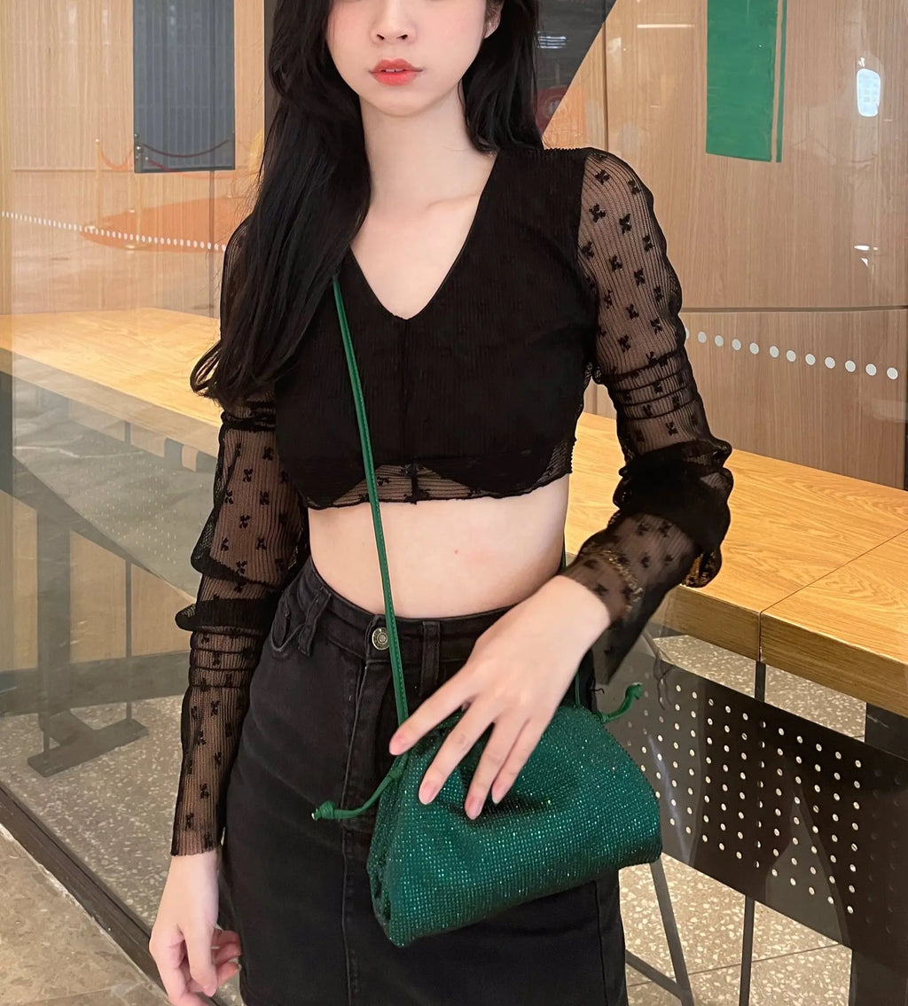 Luxury Designer Glitter Rhinestone Diamond Cloud Bag Evening Bag Wedding Party Clutch Purse Women Handbag Shoulder Messenger Bag