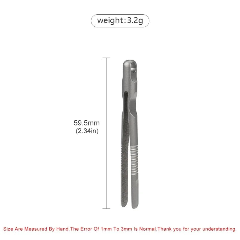 Mini TC4 Titanium Alloy Tweezers Portable Small Nipper EDC Outdoor Pocket Hand Tool