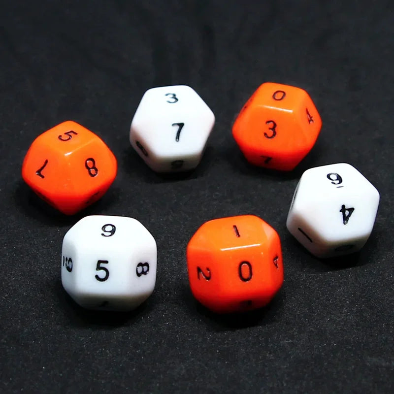 10 PCS Digital Dice Puzzle Game  10 Sided Dice 0-9 Digital Game Accessory High Quality Acrylic