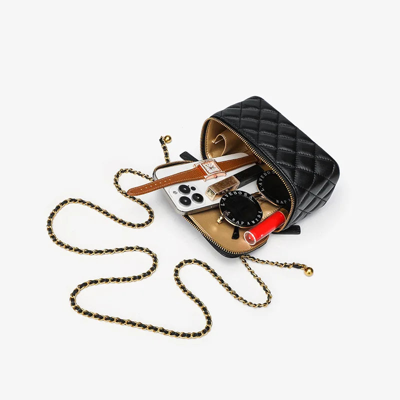 Luxury Mini Box Crossbody Bags Small Chains Shoulder Bag Square Purses and Handbags Sling Bag Tote Clutch for Women Brands 2026