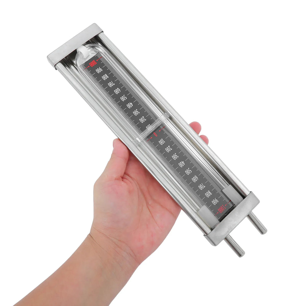 Water Column Gauge Tool U Tube Pressure Manometer 2000Pa for Gas Station Industrial Residential Vacuum Pressure Measurement