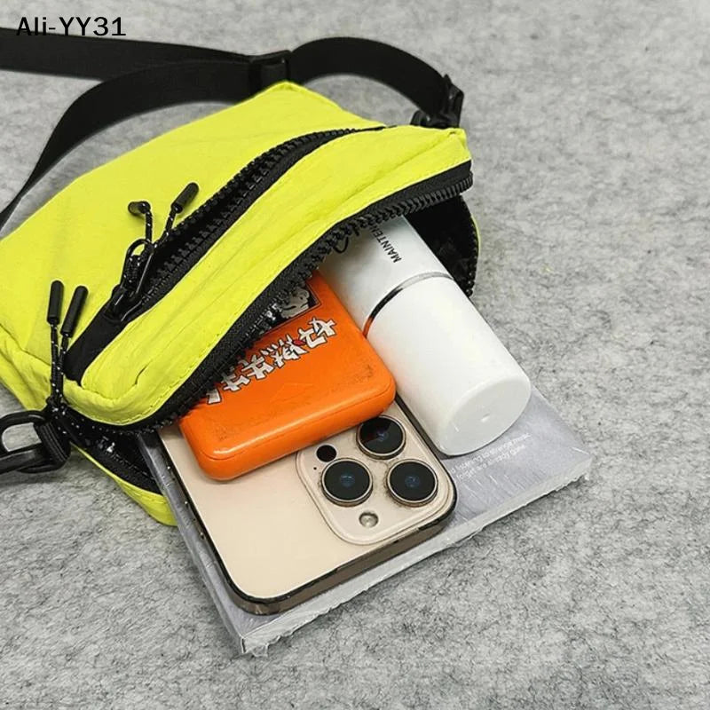 【A31】New Niche Crossbody Bag Mini Mobile Phone Bag Daily Travel Cycling Bag For Match Outdoor Casual Tissue Coin Purse