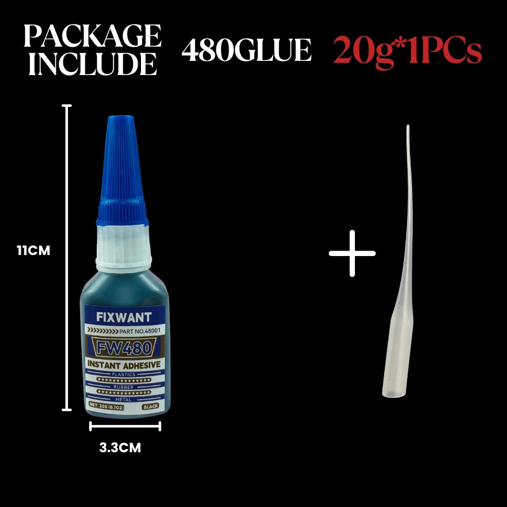 20g FW401/406/495/480 Super Glue Instant Quick-Drying Cyanoacrylate Adhesive Leather Rubber Wood Metal Strong Bond Liquid Glue