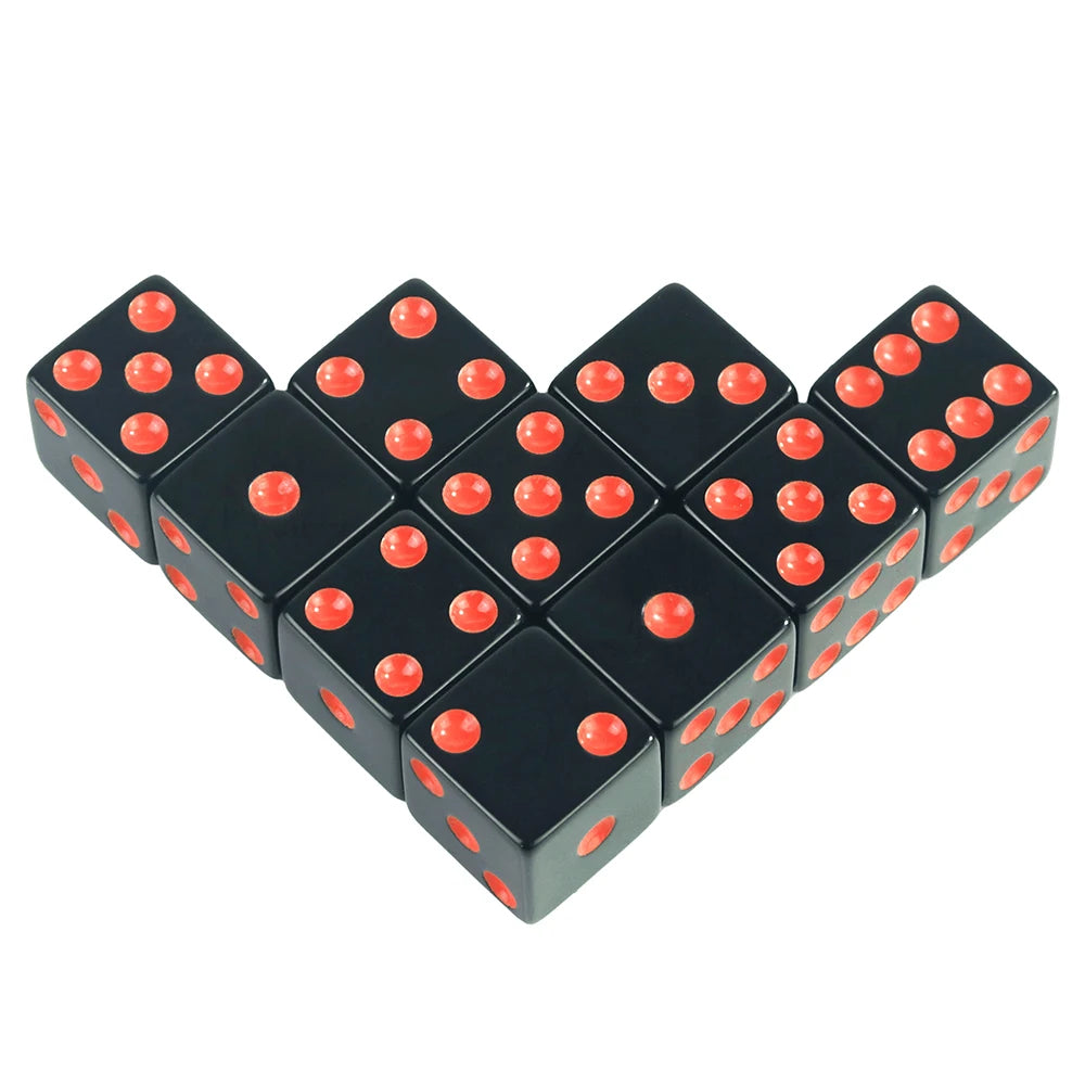 6 Sided Square Corner Dice 16mm D6 with Standard Dots Game Dice for Board Games, Casino Games & Tabletop RPG or Teaching Math