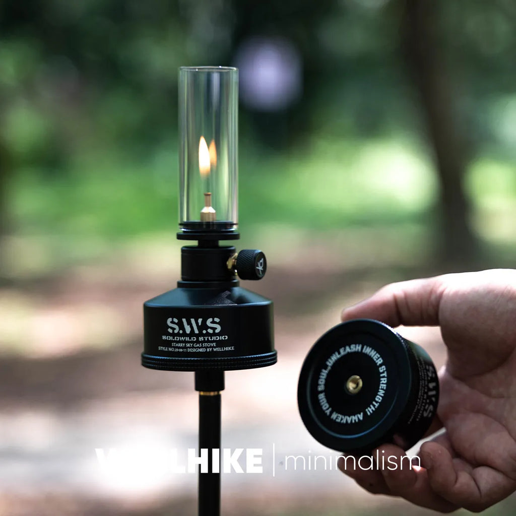 WELLHIKE Outdoor Starry Canister - Refillable Butane Gas Cartridge for Camping, Candlelight Ambiance Tent Glow