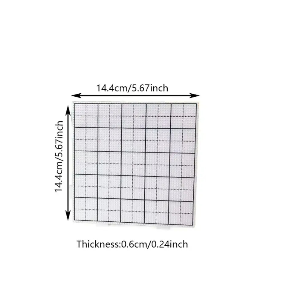 2Pcs 2.6mm Beads Fuse Beads Pegboards Thicken with Black Line Melting Beads Pegboards Square No Deformation Fuse Beads Boards