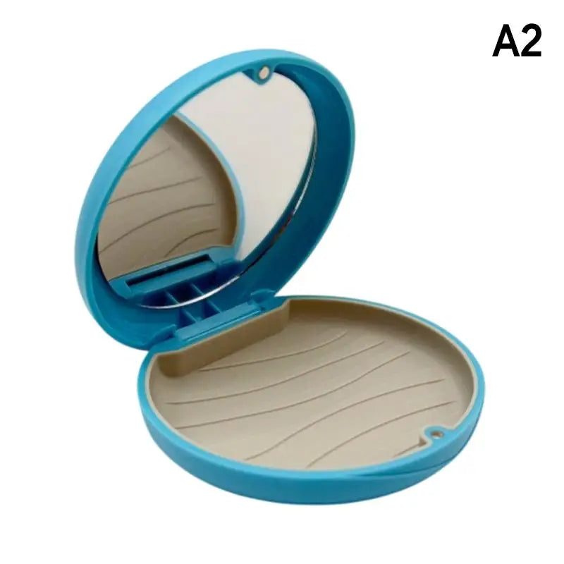 Dental Invisible Bracess Retainer Case Magnetic Portable Mouth Guard Denture Storage Box Tooth Case With Mirror Travel