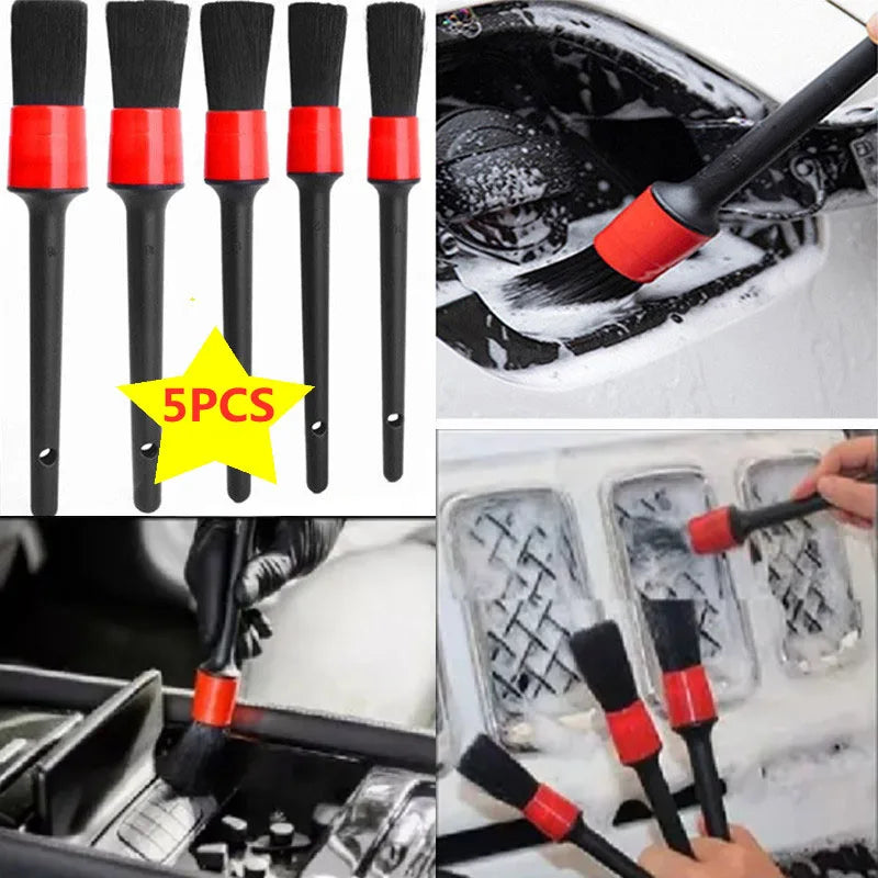 Plastic Car Cleaning Brush Set Automotive Detail Brushes For Car Interior Detailing Brush Kit Wheel Rims Clean Wash Accessories