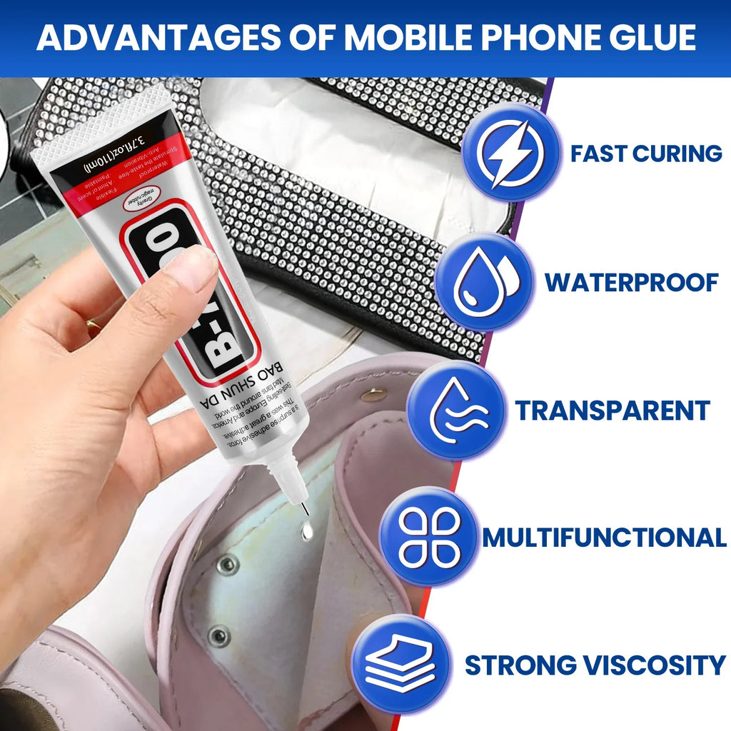 B-7000 Leather Glue,Clear Adhesive Instant Bonding Permanent Soft Strong High Performance Glue , Suitable for Sofas, Car Seats .
