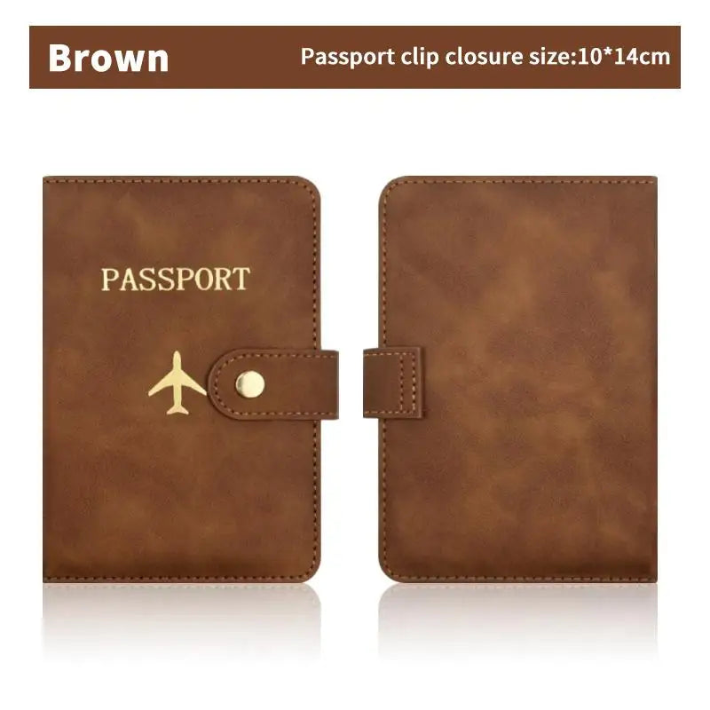 Cute PU Leather Passport Wallet Waterproof Multi Card Holder Travel Document Organizer for Men Women