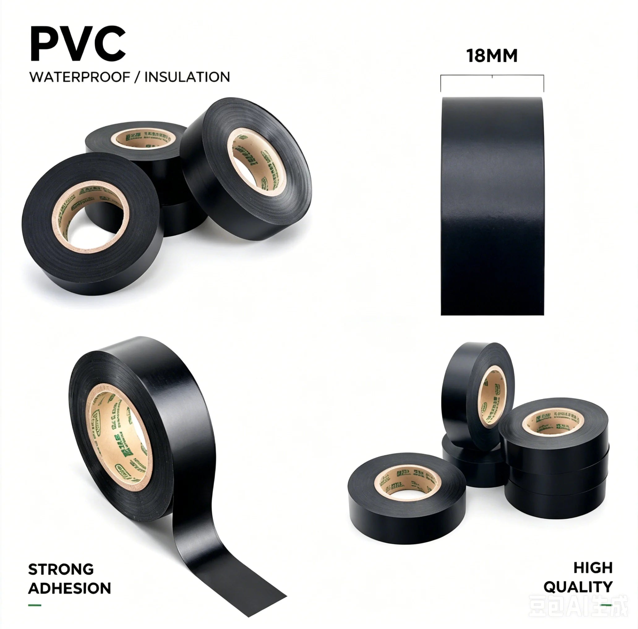 1/3/5Rolls PVC Tape Width 19/25MMx30M Moisture proof/anti-aging/electric leakage adhesive tape for wire connector