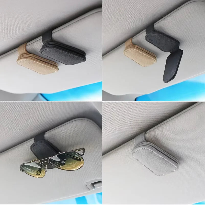 Universal Car Sunglasses Clip Card Ticket Holder Sun Visor Glasses Holder Pen Case Eyeglasses Hanger Car Interior Accessories