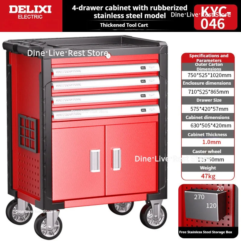 Workshop Order Tool Cart Garage Accessories Magnetic Holder Storage Cabinet Work System Tool Packaging Gereedschapskist XY40GJG