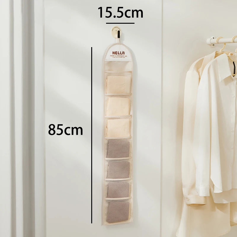 Underwear Storage Bag Socks Girl's Hair Ties Storage Bag Multi-layer Storage Hanging Storage Dorm Room Back Door Storage Bags