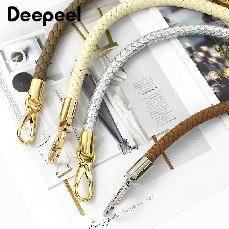 1Pc Deepeel 40-60cm PU Leather Bag Strap Handbag Handles Chain Women's Bags Shoulder Belt Metal Buckles Replacement  Accessories