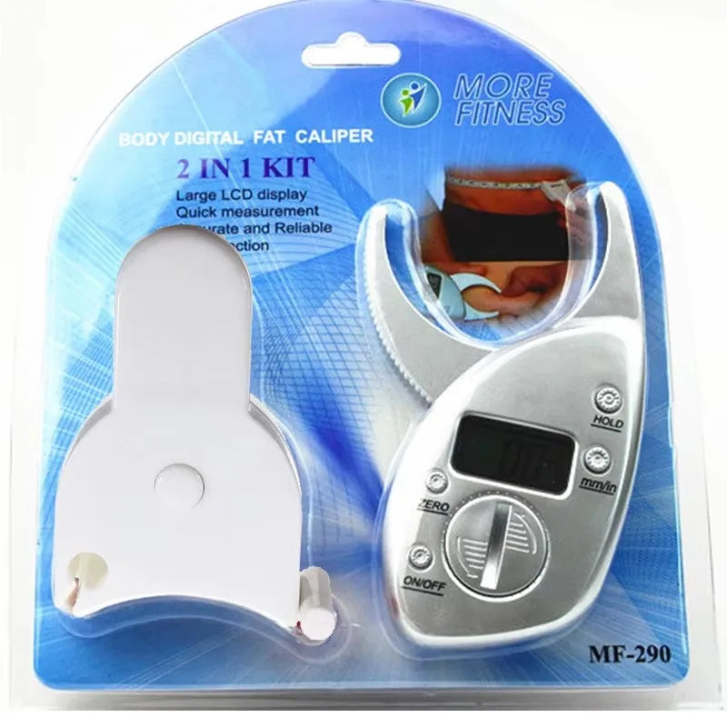 Digital Tape Measure and Body Fat Calipers Digital Body Fat Analyser + Tape Measure Set