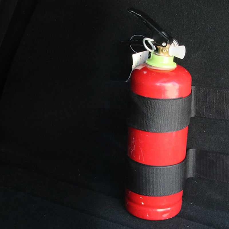 Car Mounted Car Strap Fire Extinguisher Fixed Strap Car Trunk Bracket Velcro 2 Long 2 Short Universal