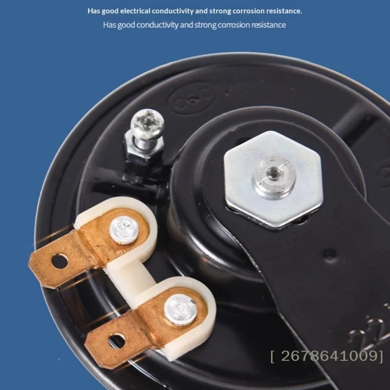 ⚑Motorcycle Horn 12V 48V 60V Universal Waterproof Electric Horn Moto Bike Motor ScooterSuper Loud Round Speaker