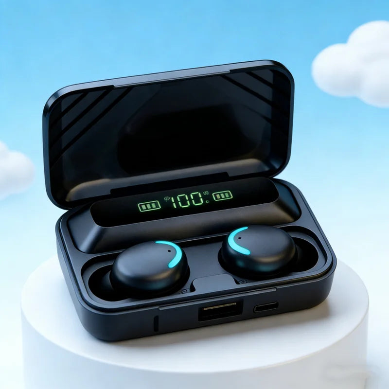 New F9 Bluetooth Headphones 9D Stereo High Bass Sport Earphones Handfree Touch Control Tws Wireless Earbuds Headset