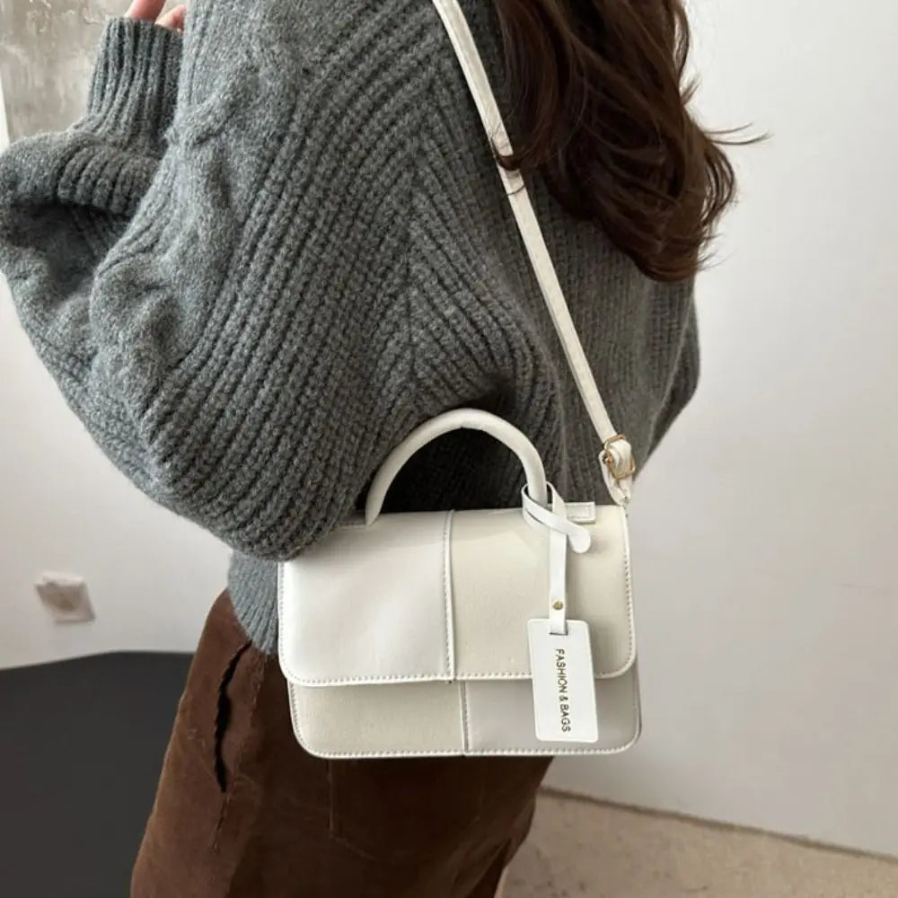 Messenger Bag Color Blocking Women Shoulder Bag Portable Korean Style Mini Travel Bag PU Handbag Ladies Crossbody Bag Travel