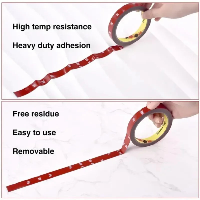 Heat-Resistant Auto Double-Sided Adhesive Patch - High Viscosity Strong Adhesion, for Heavy-Duty Car Accessories Fixing