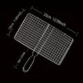 1pc Foldable BBQ Grill Basket Fish Roaster, Portable Vegetable Basket Fish Holder With Removable Handle