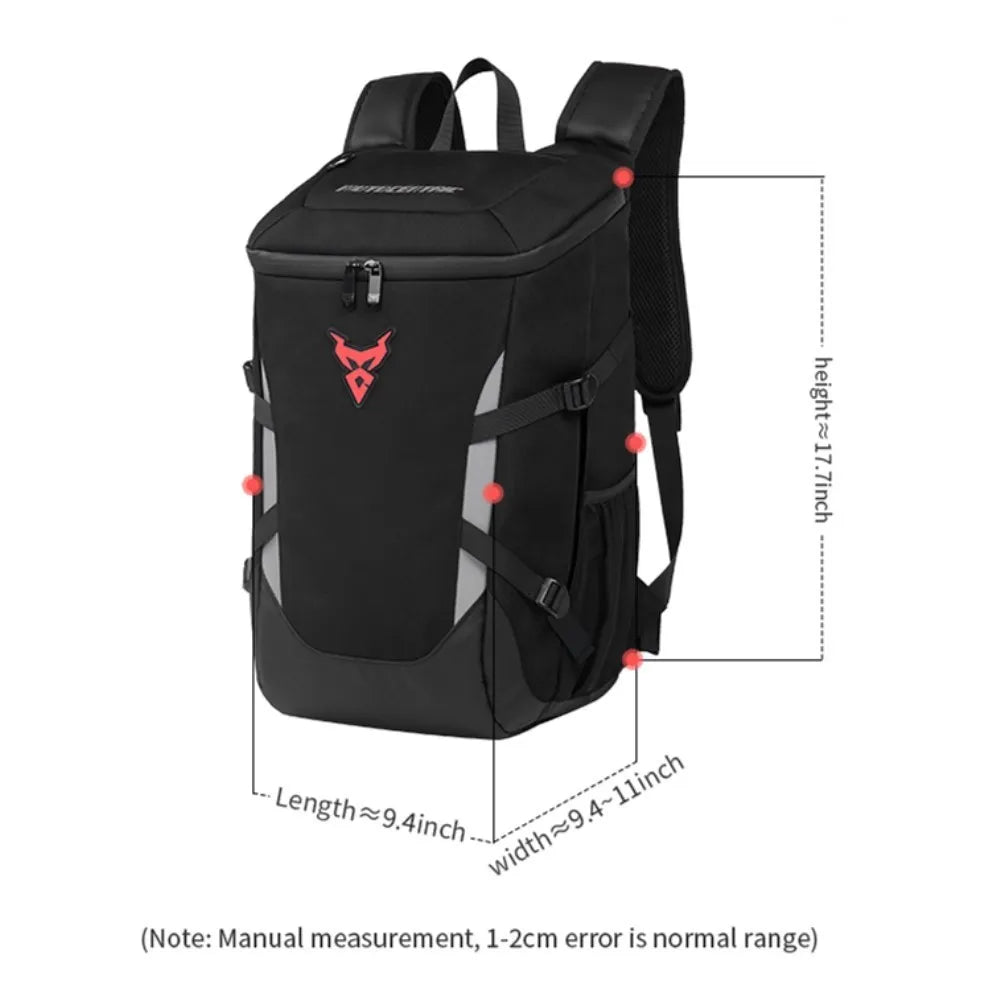MOTOCENTRIC 28L Motorcycle Backpack Waterproof Outdoor Sports Riding Helmet Locomotive Backpack Business Travel Laptop Bag