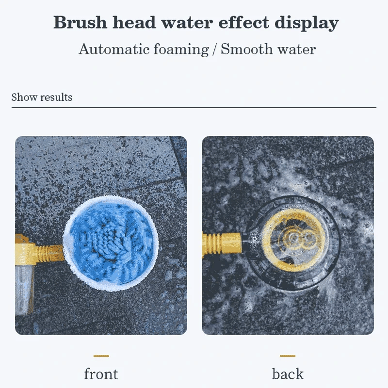 Car Wash Brush Cleaning Tools Mop Long Handle Automatic Rotating Foaming Car Chenille Microfiber Wash Mop for Car Truck Cleaning