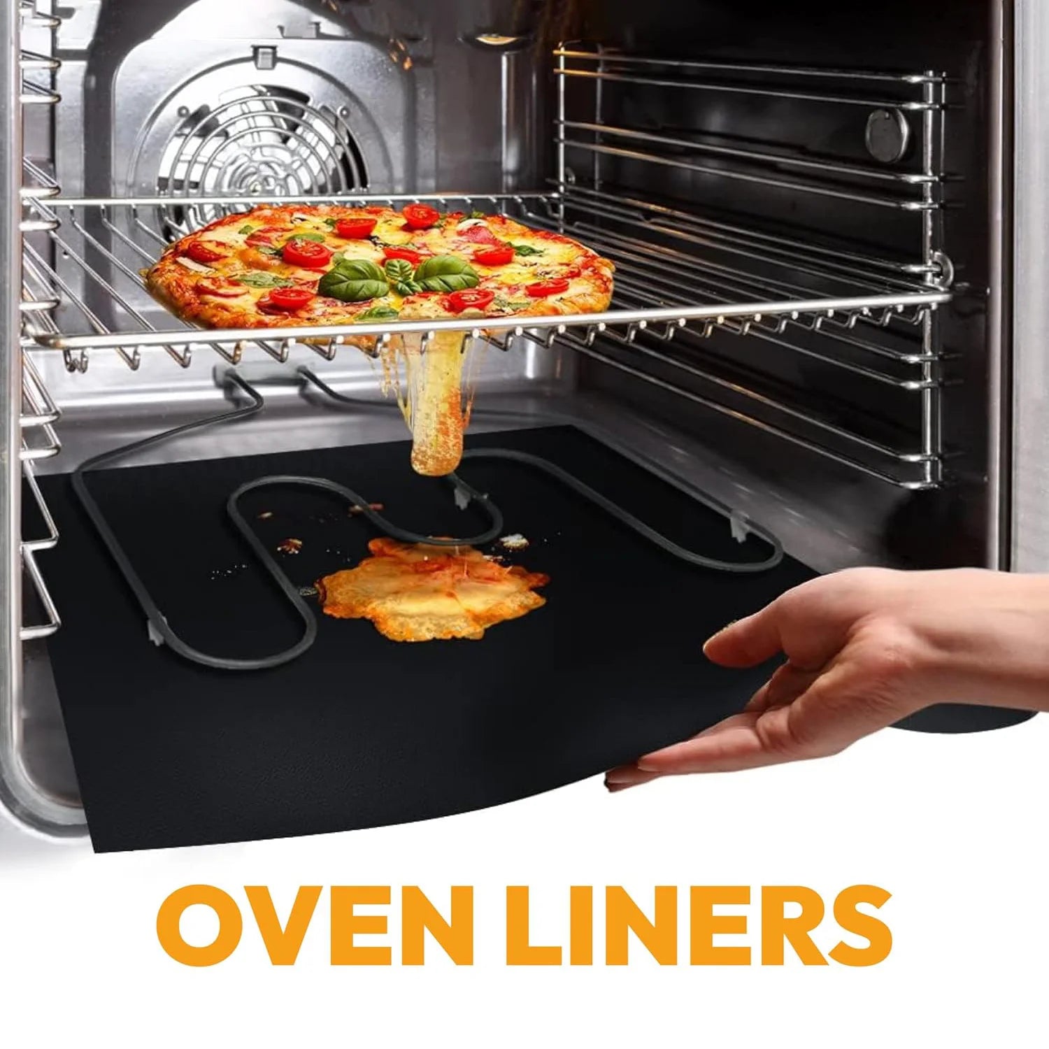 2/5pcs Oven Mat, Microwave Mat, Reusable Non Stick Protective Mat, Heat-resistant and Heat-resistant Grill Mat