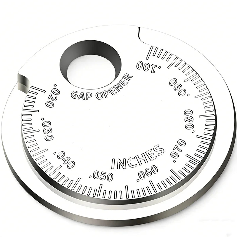 Coin- Type 0.6-2.4mm 0.02-0.10 Inch Spark Plug Gap Gauge Measurement Tool Range Spark Plug Gage Caliber Measuring Tool