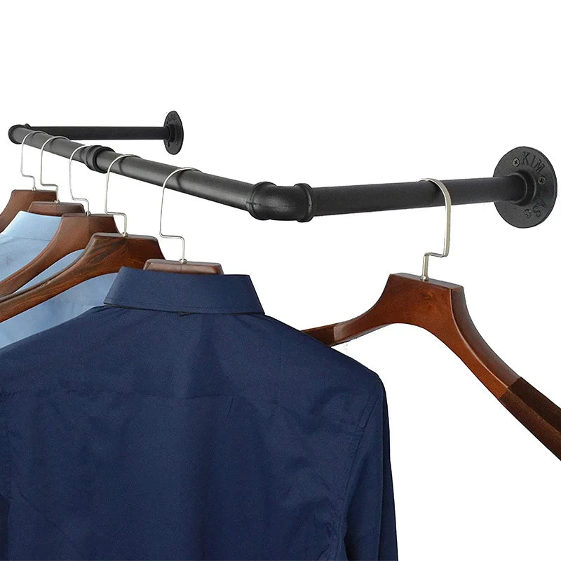 Clothes Storage Hanging Clothes Rack Wall Mounted Cabinet Rod Display Rack Closet Storage Clothing Racks