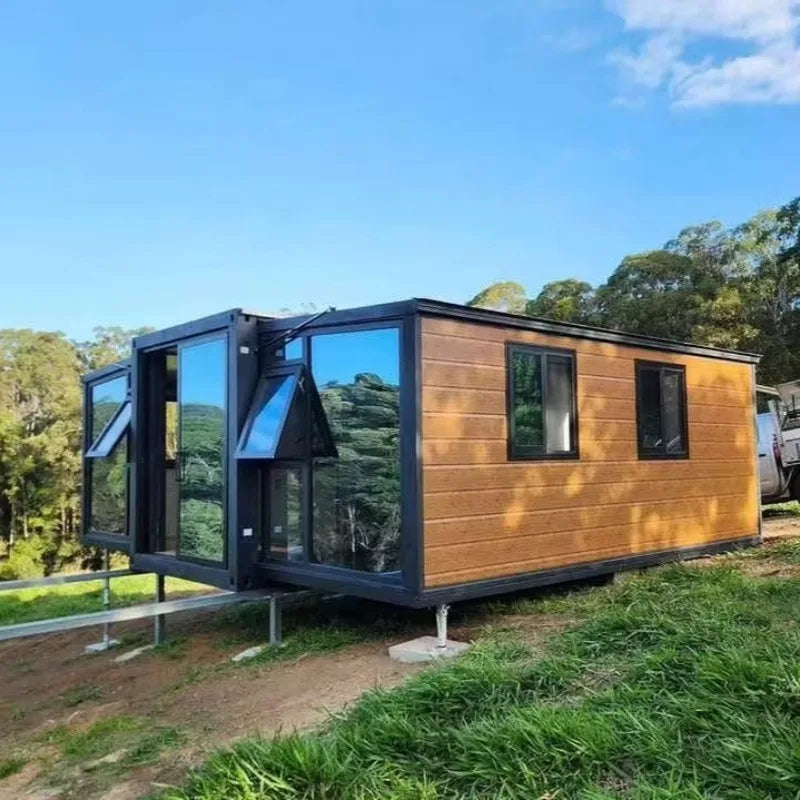 Customized Prefab Concrete House Hurricane Proof Cheap Prefabricated Portable House 2 Bed Room Expandable Container Home