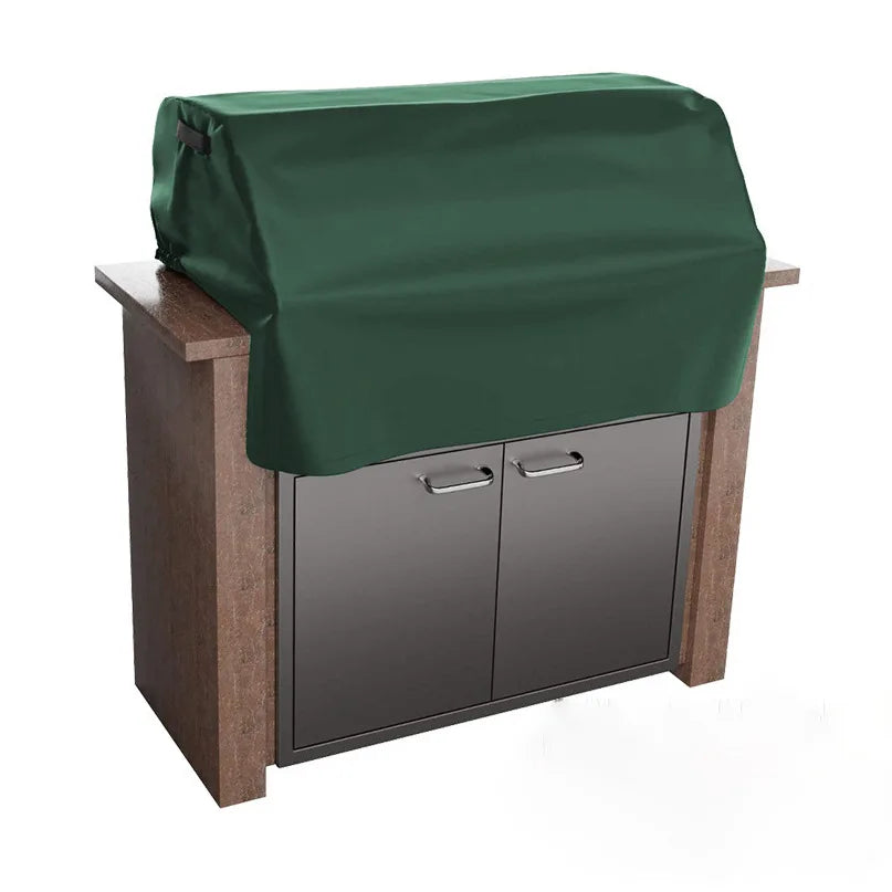 Outdoor BBQ Grill Cover with Built-in Rack Oxford Waterproof Sunproof for Patio