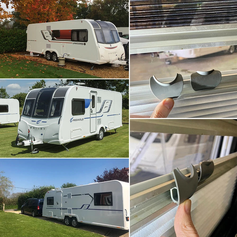 1PCS Blinds Clip Plisse Window Blind Fly Screen Catch Clip Motorhome Caravan Sunshade Curtain Fixing Accessories For Horrex Duo
