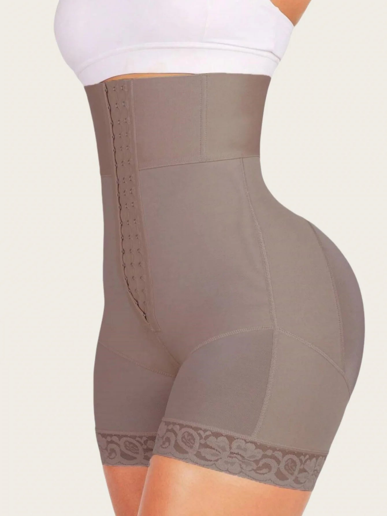 1pc Butt Lifting & Shaping Bodysuit, Women Tummy Control Panty With Hook & Zipper