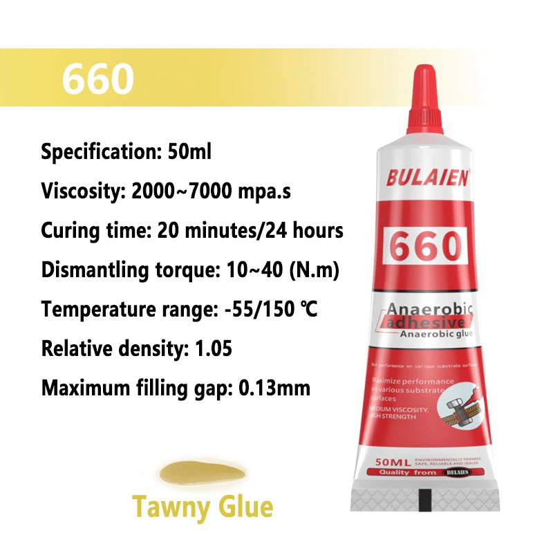 50ml Threadlocker Screw Glue Quickly Cured Thread Locking Agent Anaerobic Adhesive Corrosion-Resistant Anti-Loosening Glue