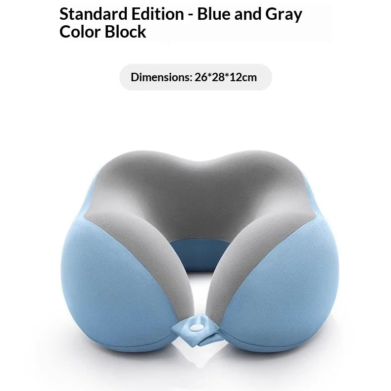 2026 New U-Shaped Memory Foam Neck Travel Pillow Slow Rebound Ergonomic Support Washable Soft Portable Airplane Car Office Train