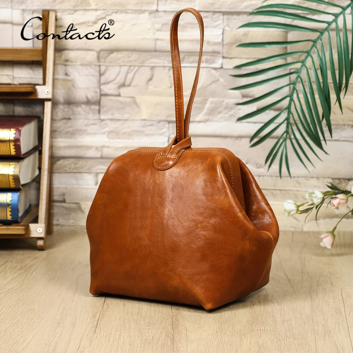 CONTACT'S Genuine Leather Sling Clutch Bags Luxury Designer Leather Wristlet Clutches Female Bags Handbag Women's Wallets Purses